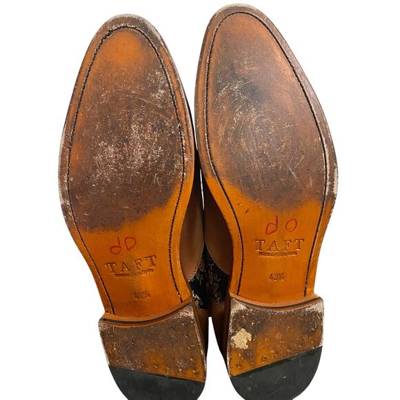 Taft Jack Mens Dress Shoe Eden Size 43.5 EU 10.5 US Leather Handmade Floral - Picture 5 of 8